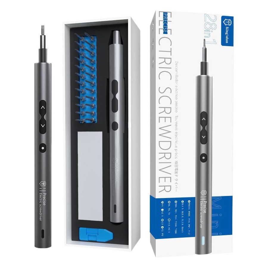 Fábrica directa transfronteriza nuevas herramientas de hardware destornillador de carga 28-en-1 destornillador eléctrico en miniatura traje al por mayor