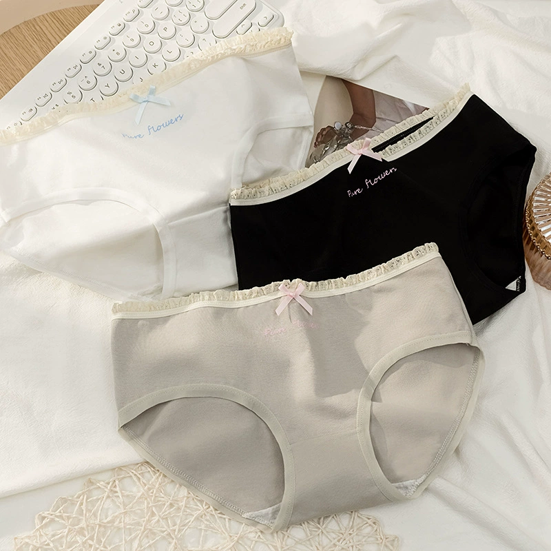 Антибактериальное нижнее белье из чистого хлопка 10А, модель B750, женское нижнее белье из чистого хлопка, хлопковые трусы, нижнее белье для девочек, полностью хлопковое нижнее белье для женщин.