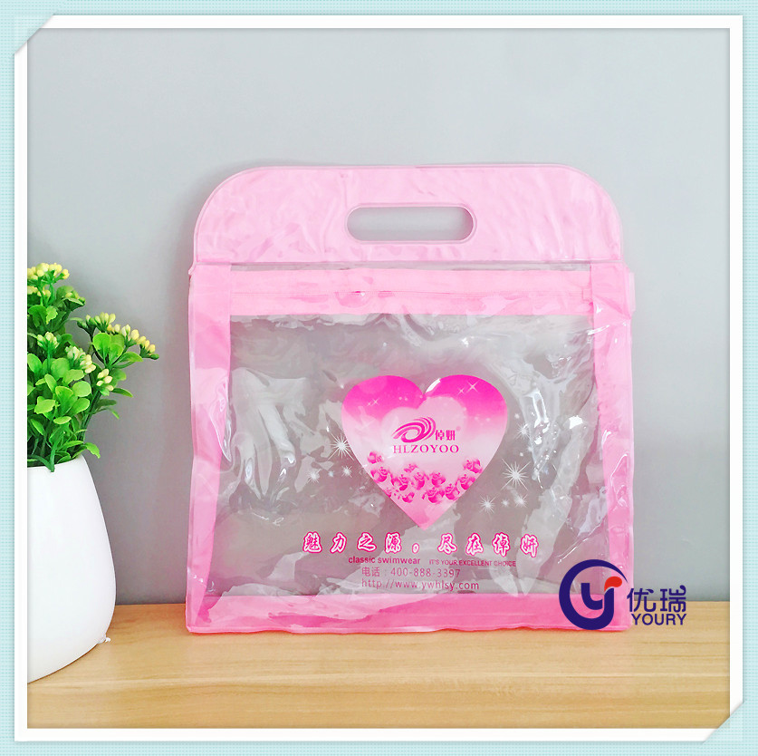 pvc泳衣泳裤包装袋 pvc透明拉链袋 彩印pvc手提包装袋