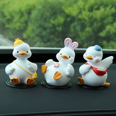 Car ornaments — Car Internet Celebrity Duck Car - good-duck-lying-down-duck-cool-duck-comes-with-anti-slip-mat