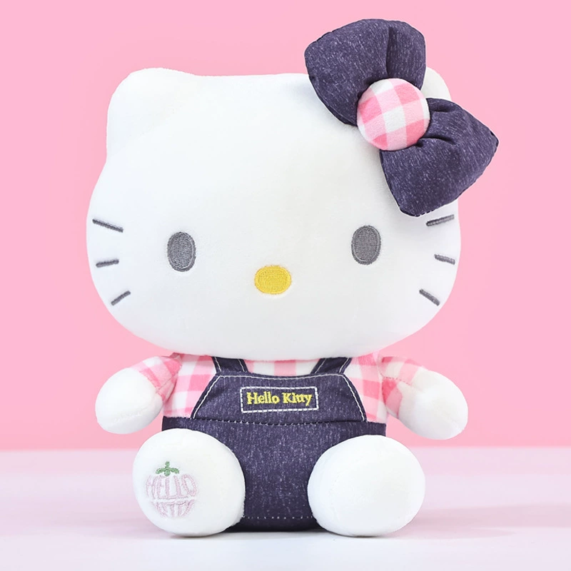 Hello Kitty, Hello Kitty, джинсовая юбка, плюшевая кукла, бархатная игрушка