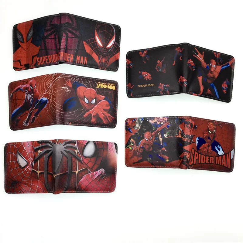 Новый кошелек Spider-Man для подростков - стильный держатель карт из полиуретана из коллекции коротких героев