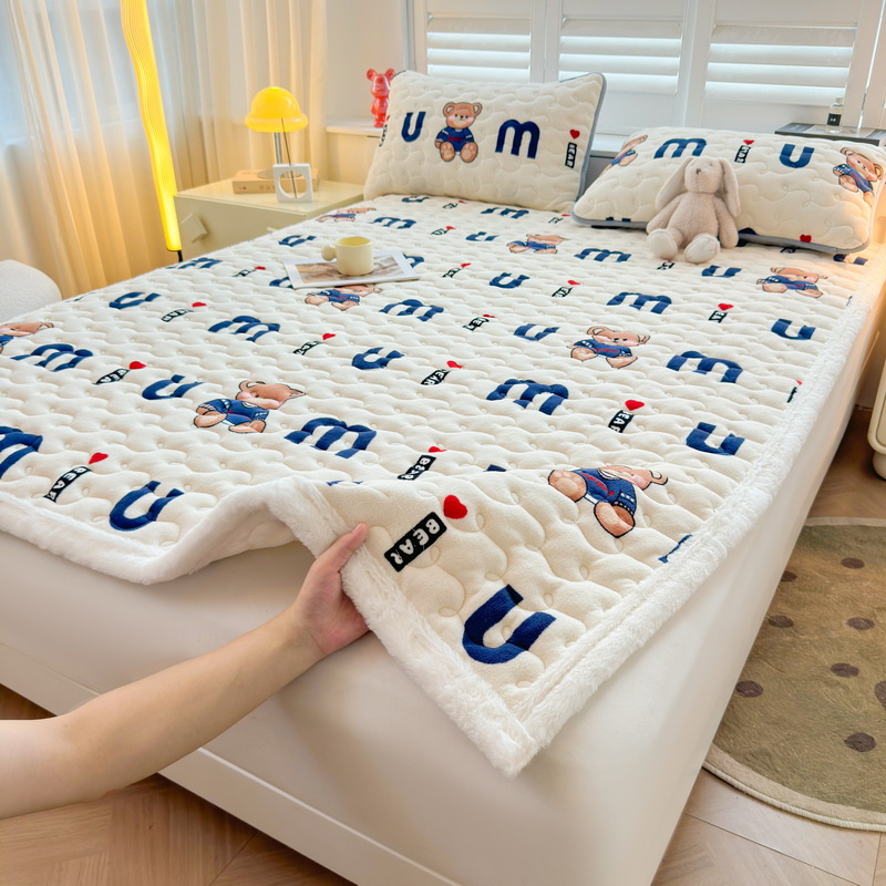 Nuevo colchón de leche grueso colchón de cama caliente colchón de franela antiestático colchón de cama caliente rápido