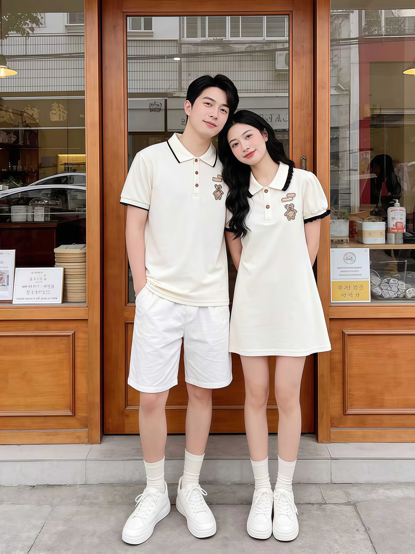 『デザインモデル』親子服ワンピースpoloシャツ一家三口四口親子服工場直売