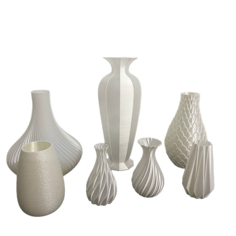 Ваза Satin 3D-печатная, простой стиль, сатиновая отделка, разные размеры