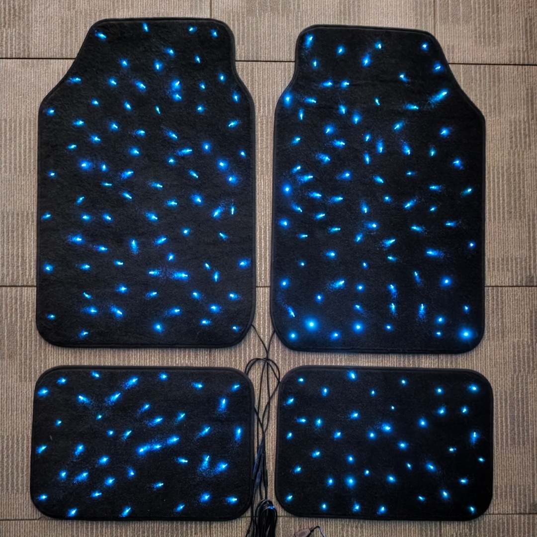 Summer Lightweight Fiber Optic Luminous Car Mats Starlight Fiber Optic Car Rugs Mat
