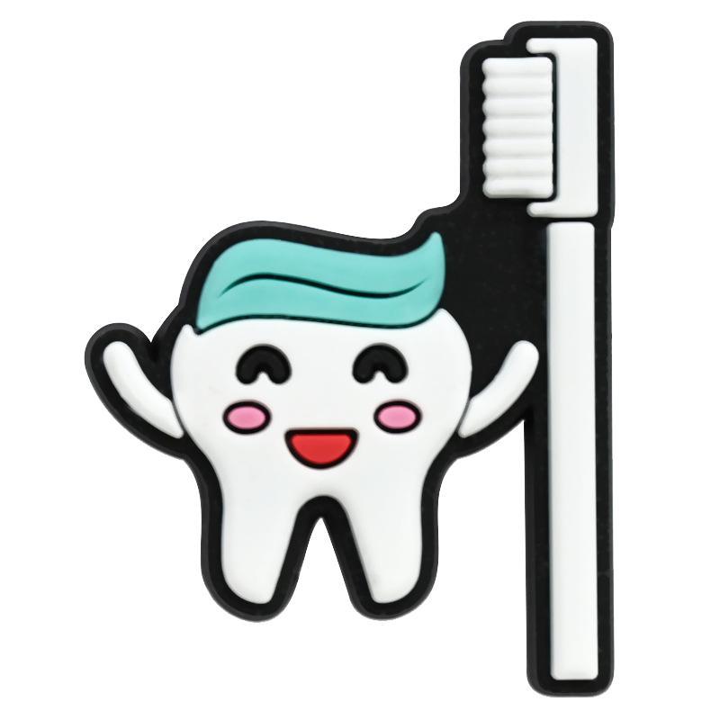 Hebilla de bolsa de agujero, cuidado creativo, zapatos de dientes, accesorios de bolsa de agujero de flor, accesorios de bricolaje, accesorios de zapatos de dibujos animados, accesorios, serie d