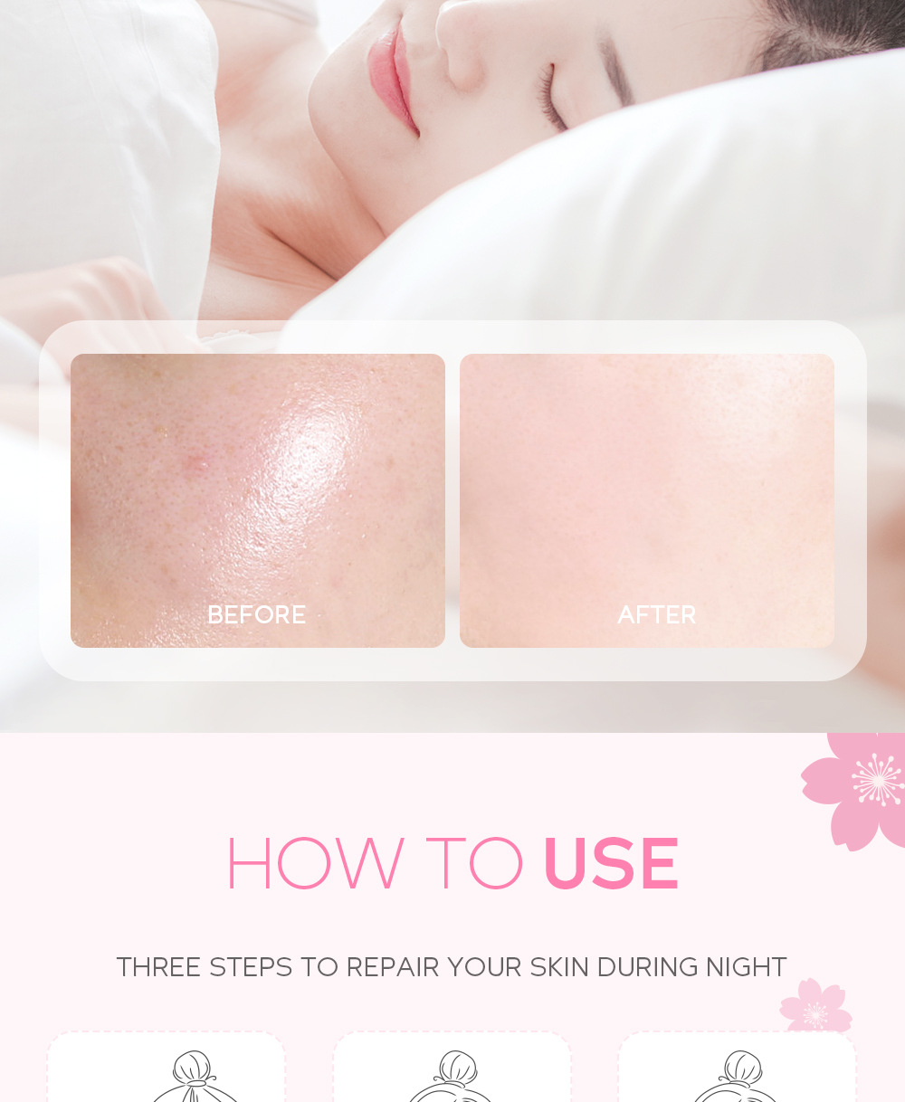 Cross-border FENYI Japanese Cherry Blossom Sleeping Mask 3g skin care products, Shopee AliExpress manufacturer wholesale supply undefined