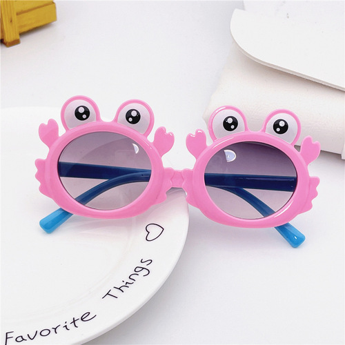 Little Crab Children's Sunglasses Korean Style Little Frog Glasses Baby Boys and Girls Photo Style Sunscreen Sunglasses