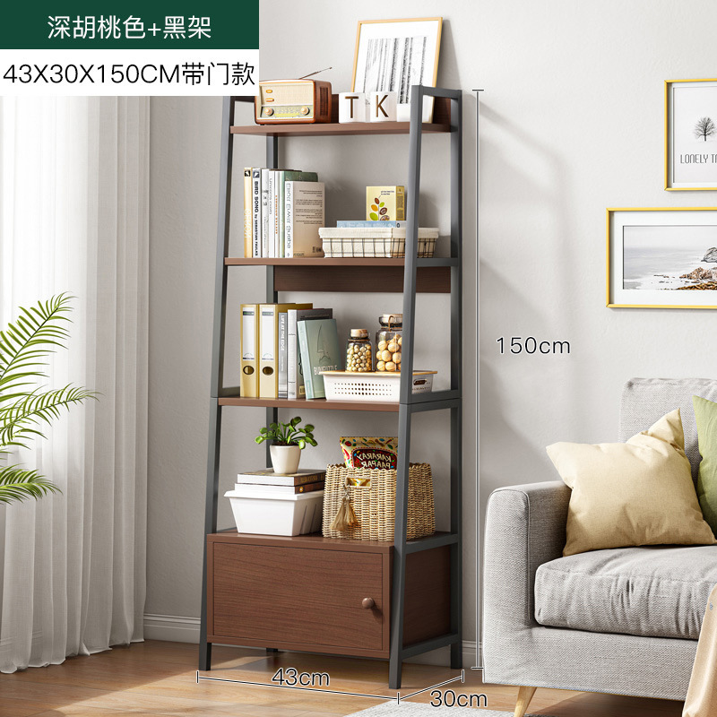 Estante dormitorio estante de almacenamiento de varias capas sala de estar piso trapezoidal contra la pared armario de exhibición de hierro forjado estantería estante de exhibición