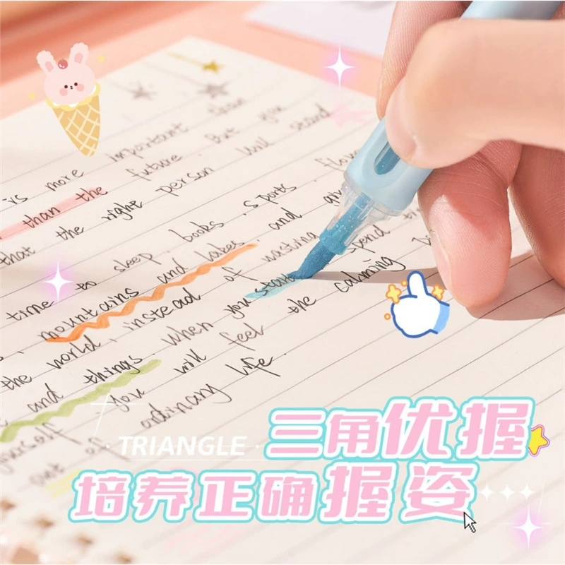 Мягкий головной блестящий highlighter мультicolor блестящий перо офис специальный граффити маркер ручной счётчик highlighter