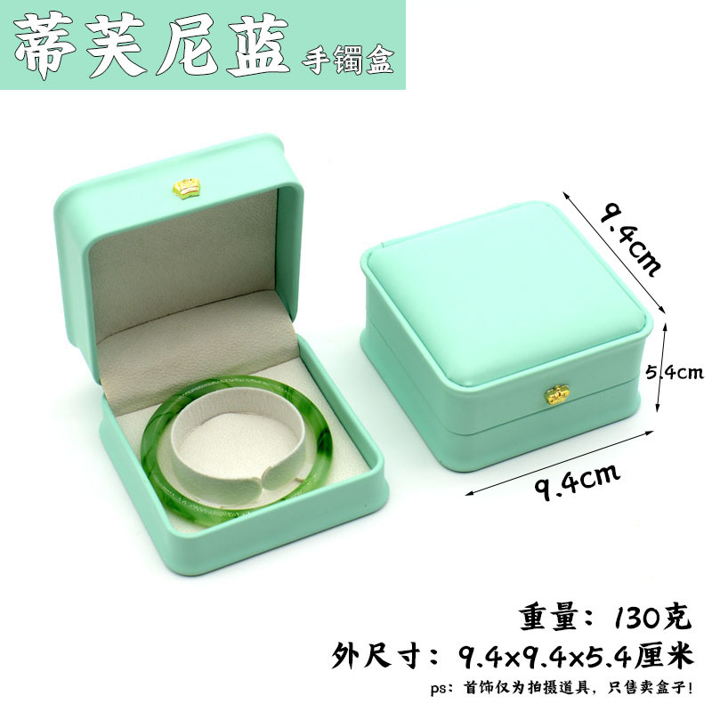 Fabricante de cuero pu cepillado caja de joyería caja de anillo caja de moda colgante caja de joyería de la pulsera