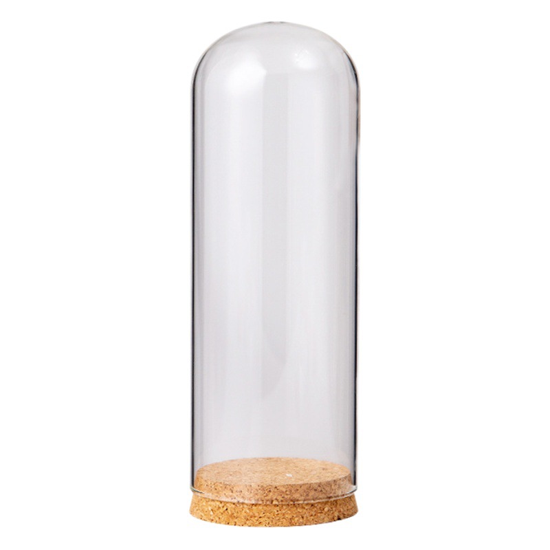Factory direct supply eternal flower Cork glass cover DIY hand-made blind box clay soft pottery micro-landscape dust cover