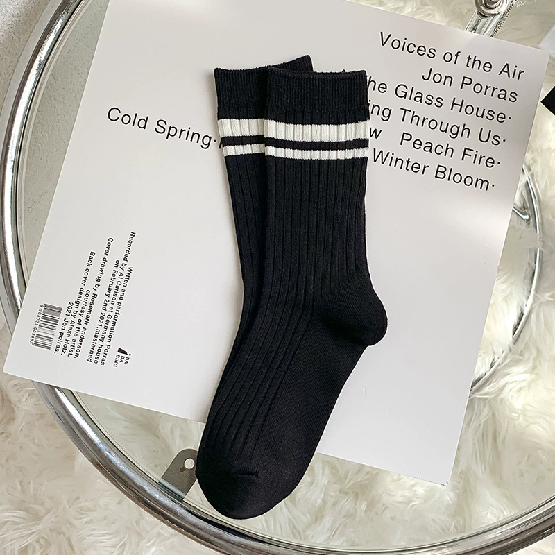 Тайд/ Tide, демисезонные cotton спортивные носки для колена, средняя длина, корейский стиль