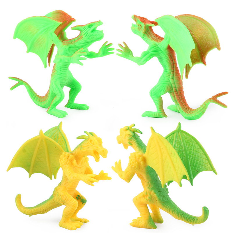 La variante del Jurásico para niños Dragón dinosaurio de doble cabeza dragón mágico Dragón Volador mini modelo decoración traje fabricante en stock al por mayor