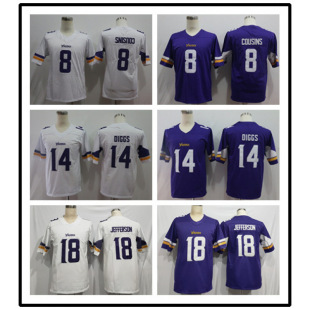 American football uniform new Vikings Vikings 8#14#18#19#33# legendary second generation jersey