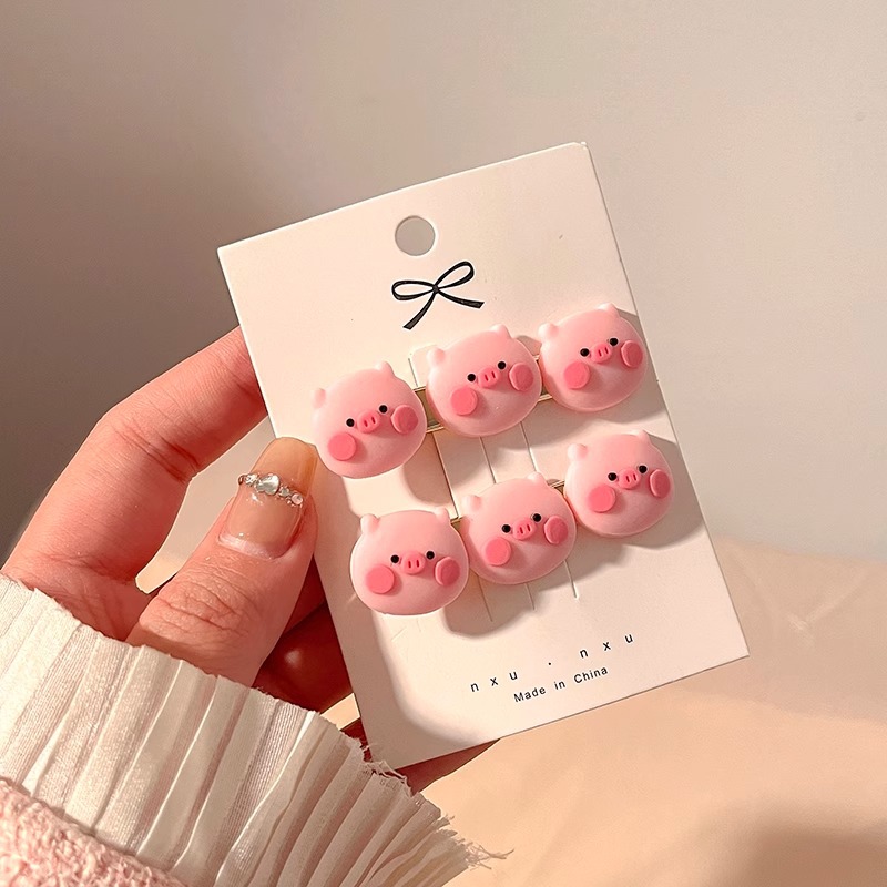 Horquilla de dopamina rosa para niña, bonito clip bb, accesorios para el cabello para niños, clip lateral y2k