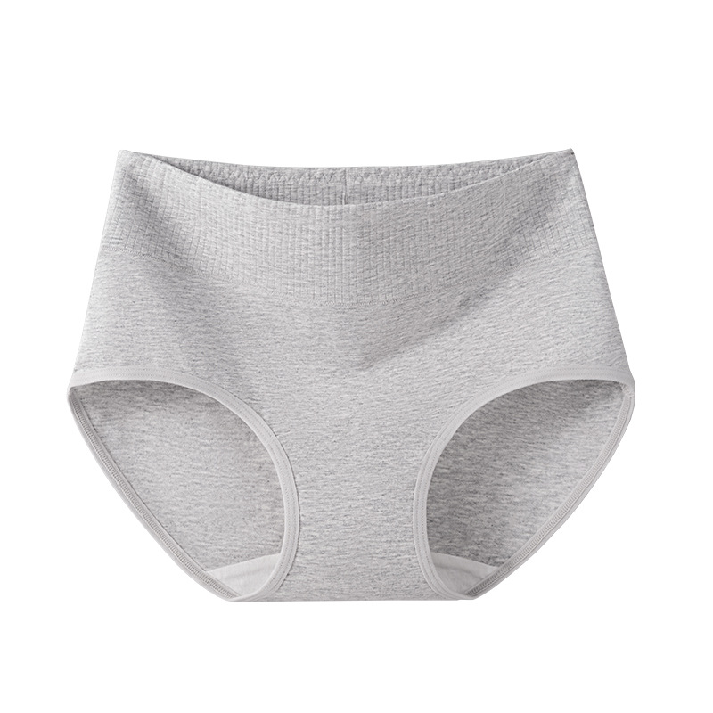 Ropa interior de cintura alta de algodón peinado entrepierna antibacteriana, ropa interior de levantamiento de cadera y abdomen, calzoncillos cómodos, transpirables y agradables para la piel