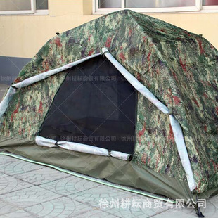 Tent camping training quick opening single person quick opening 2*1m double layer tent