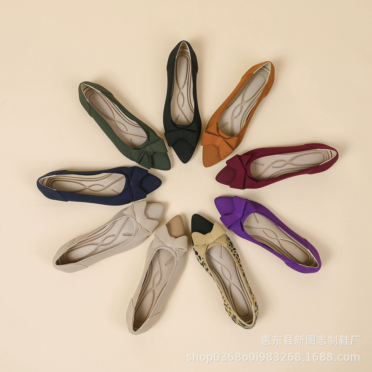 J6-2 туфли принцессы с заостренными и мелкими ртами вязаные корейские красивые повседневные банты