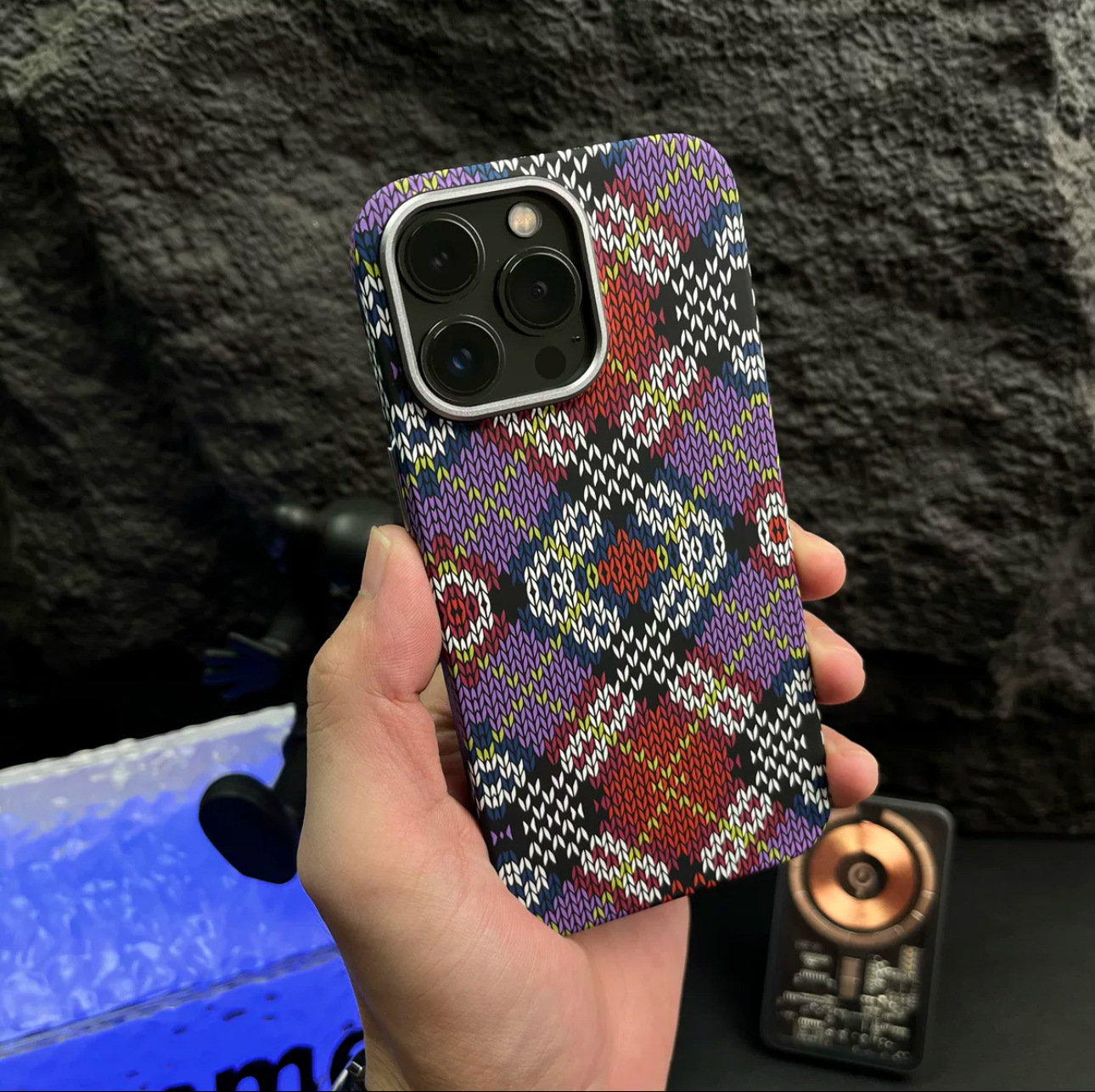 Magnetisk blomster telefoncover til iphone 16 pro max mat_voghion.com