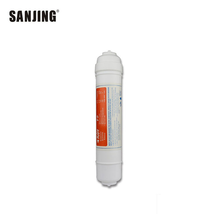 Purificador de agua al por mayor pequeño T33 coreano trasero pequeño TPP elemento de filtro de algodón 2 puntos integrado conexión rápida meltblown PP filtro núcleo