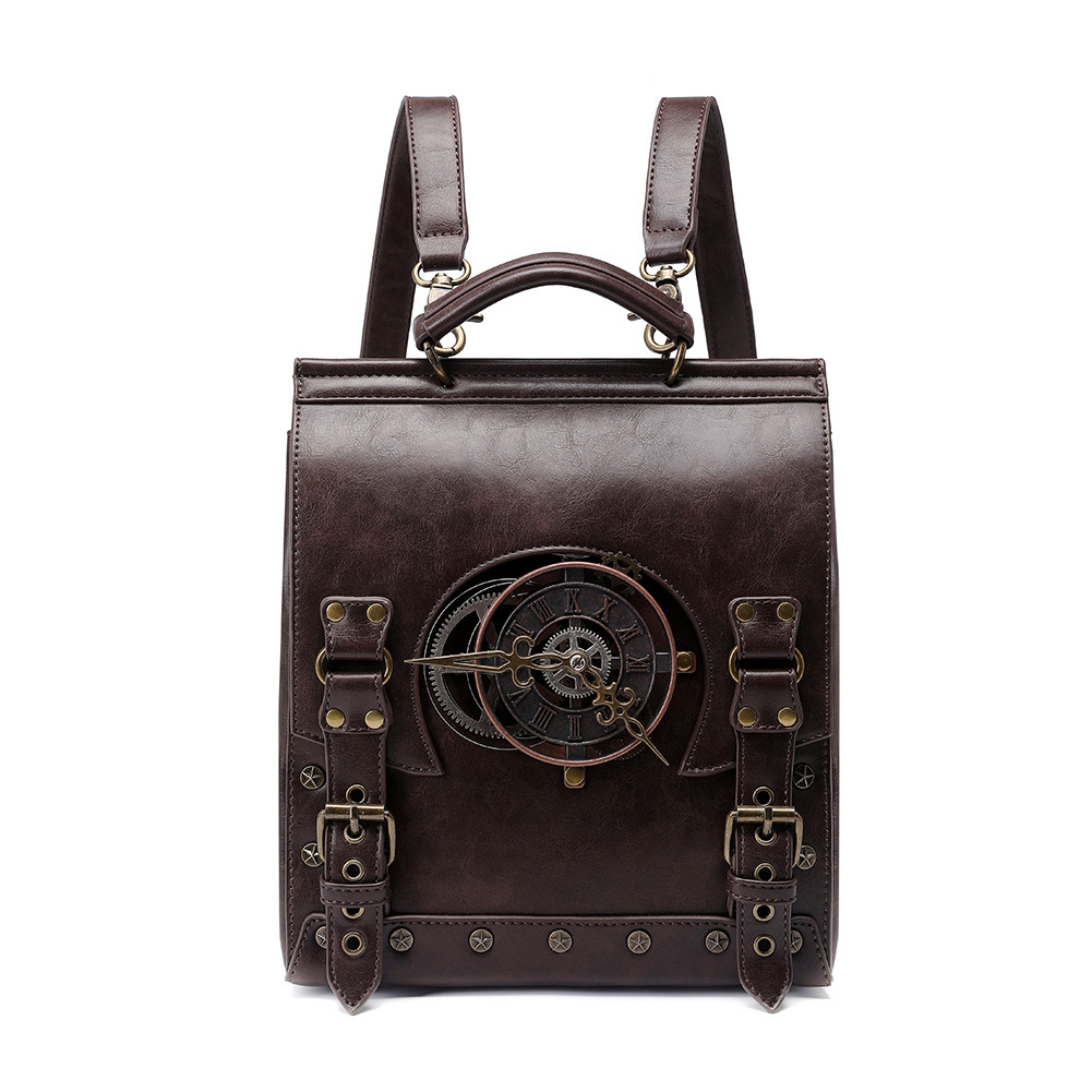 Nuevos productos europeos y americanos punk bolsos de mujer retro marrón al aire libre móvil cambio mini bolsos deportivos ociosos mini bolsos