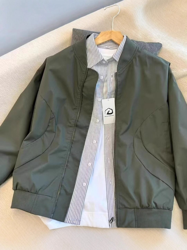 美式休闲潮牌棒球服男款外套春秋款设计感高级痞帅宽松工装夹克男|undefined
