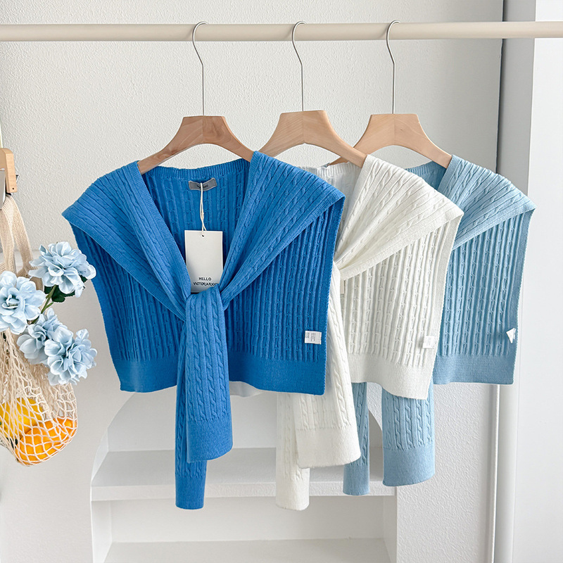 Chain Knit Shawl for Women, Small Shawl for Spring and Autumn, High-End Matching with Sweaters, Shirts, and Scarves Chain Knit Shawl for Women, Small Shawl for Spring and Autumn, High-End Matching with Sweaters, Shirts, and Scarves
