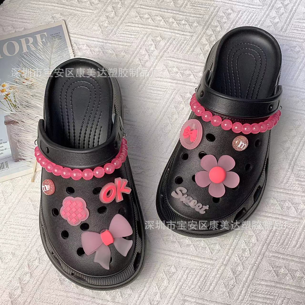 K102-Pink 활 세트 (신발 없음)