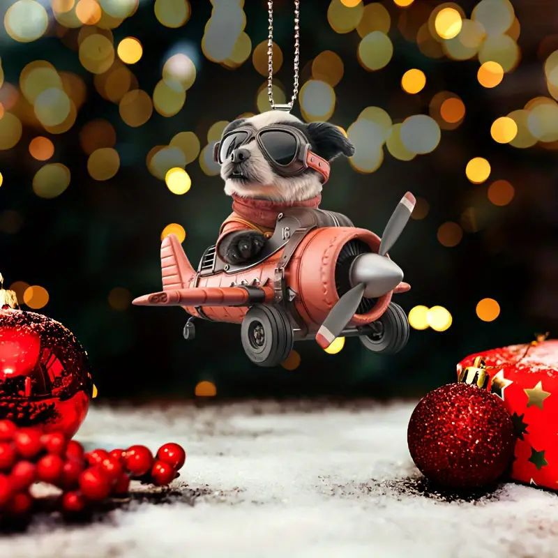Pilotos de moda creativos transfronterizos perros colgante acrílico plano automóvil espejo retrovisor interior decoración colgante para el hogar
