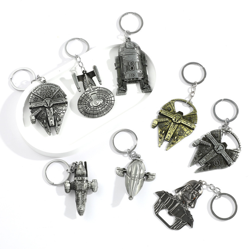 Star Wars keychain rebel alliance spaceship bottle opener car key chain metal pendant bag pendant