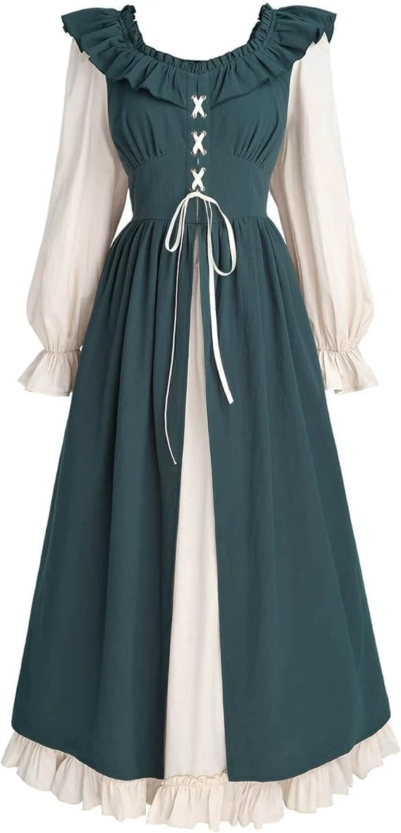 Платье эпохи Возрождения Женское средневековое платье эпохи Возрождения Фея с длинными рукавами Ирландия