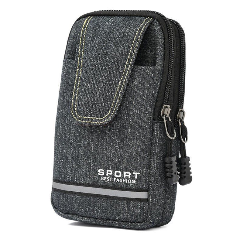 New Outdoor Mobile Phone Waist Bag for Men, Multifunctional Vertical Mobile Phone Bag, Sports Belt Bag, Tactical Waist Bag Wholesale Customization
