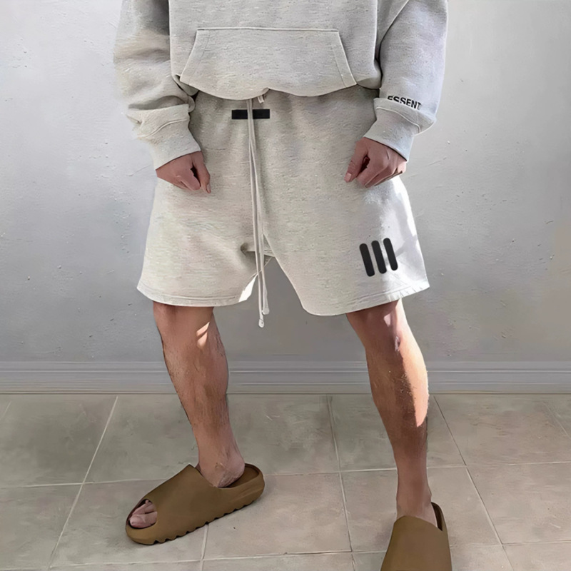 Fog Stack Main Line Essentials Collaboration Three-Stripe Pure Cotton Loose Casual Couple Shorts