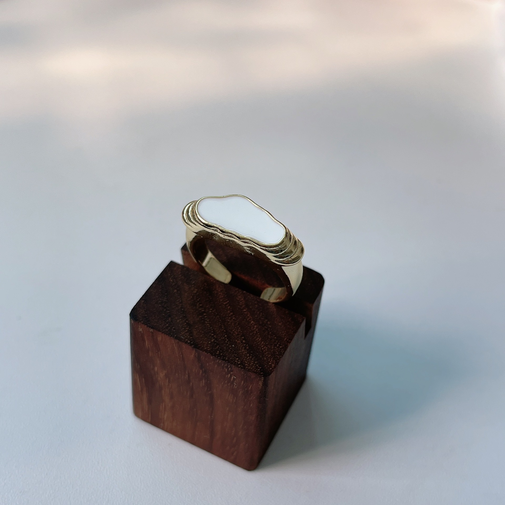 Fashion Clouds Copper Epoxy Open Ring 1 Piece