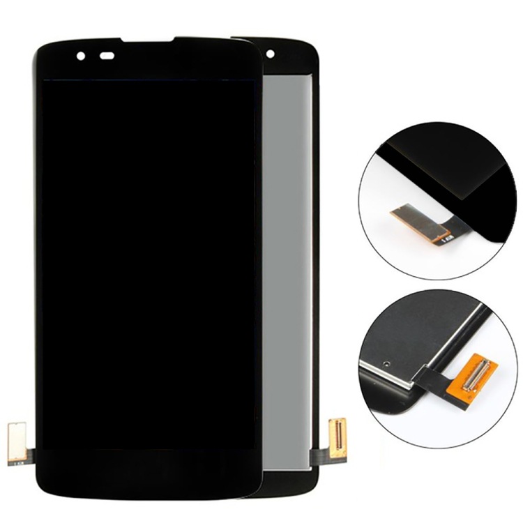 Aplicable para LG K8 (2016) material TFT LCD Touch Assembly con marco (color: negro)