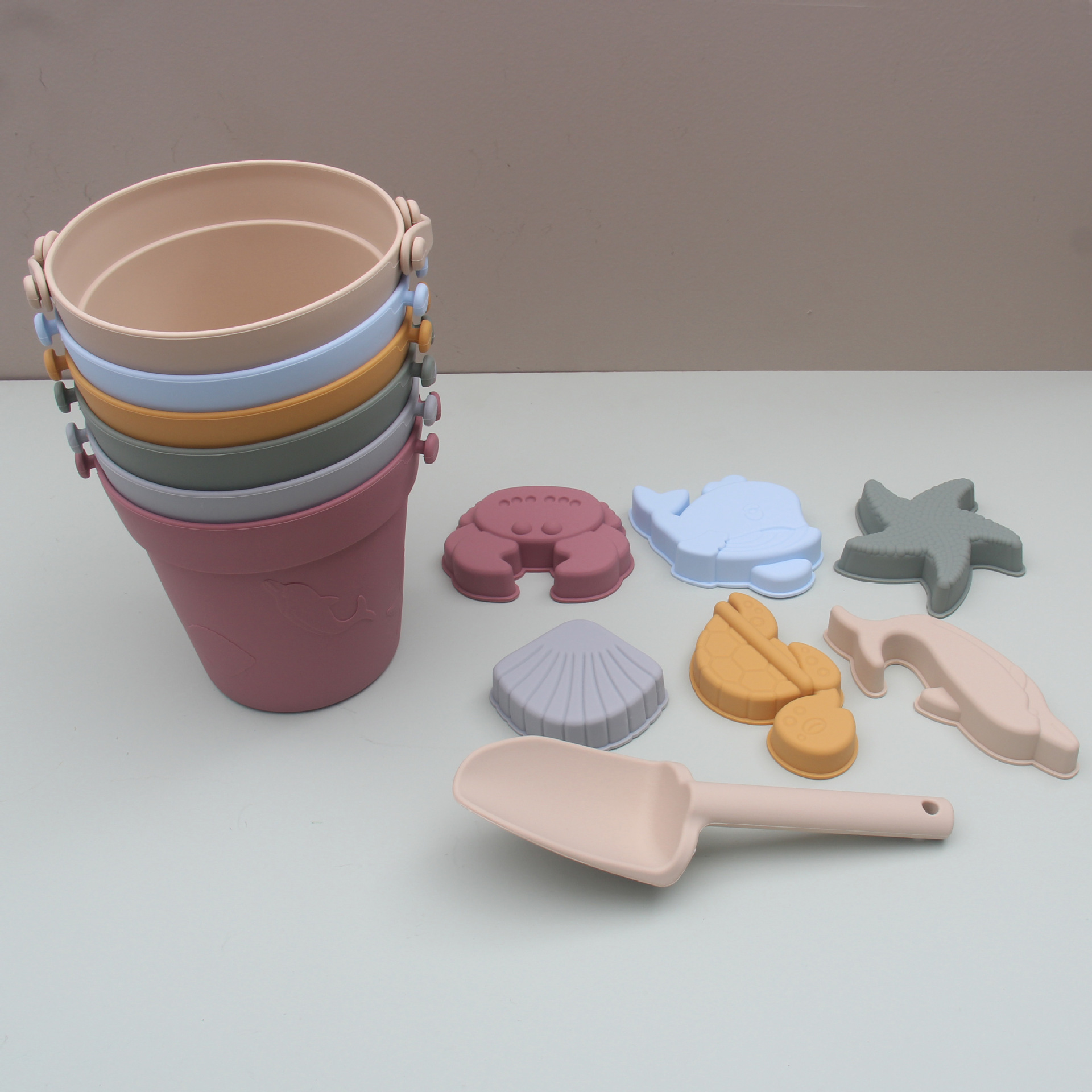 Juguetes de playa para niños, juego de herramientas de excavación de arena para padres e hijos, cubo portátil de silicona, juego de juguetes de playa