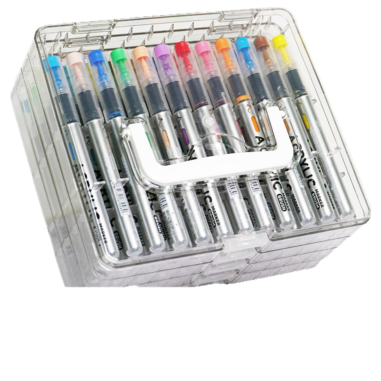 Líquido directo tipo blando acrílico marcador conjunto impermeable impermeable DIY graffiti dibujo de estudiantes pincel de relleno de color