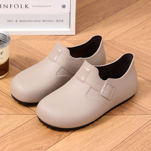 Japanese Style New Birkenstock Rain Shoes for Women, Slip-On Bean-Shaped Chunky Cute Shoes, Retro Lazy Outdoor Rain Shoes