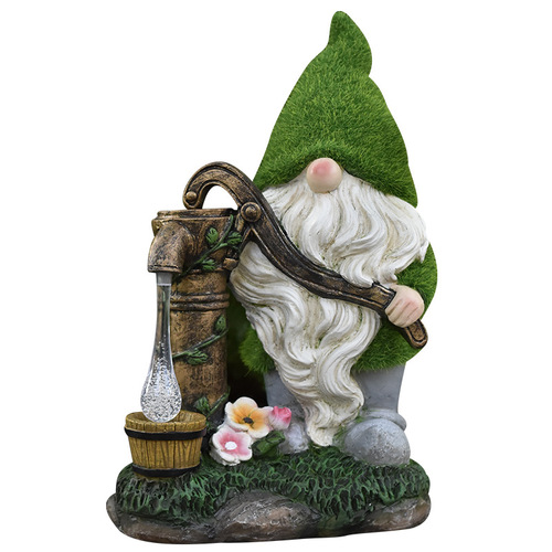 Cross-border white bearded dwarf dwarf resin ornaments crafts garden cartoon old man elf Christmas decorations