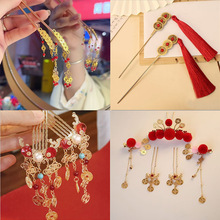 古风铜钱小钗国风新年明制唐风宋制发钗簪子国风百搭排钗头饰