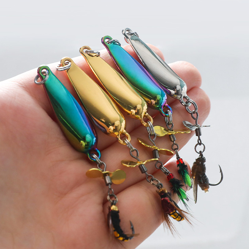 Micro-Fishing Long-Distance Casting Modified Propeller Fly Lure Set with Spinnerbaits, Whitebait Lures, Artificial Flies, Soft Baits, and Fly Hooks Micro-Fishing Long-Distance Casting Modified Propeller Fly Lure Set with Spinnerbaits, Whitebait Lures, Artificial Flies, Soft Baits, and Fly Hooks