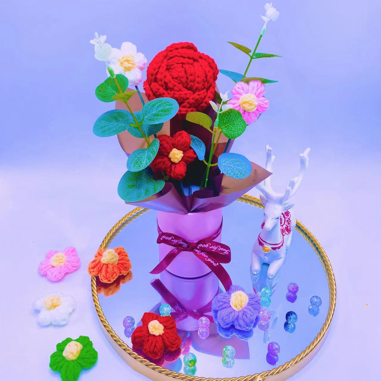 Rose Roja Flor + Puff