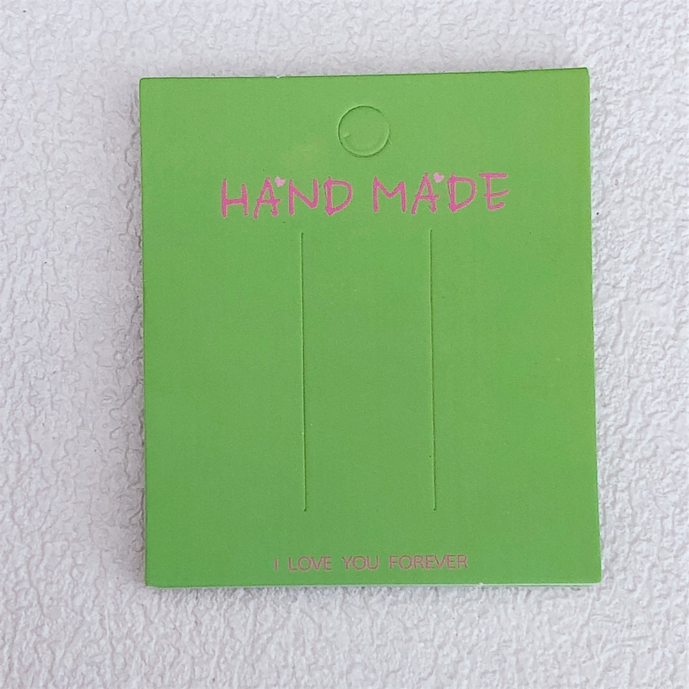 7 * 8 cm HAND MADE colorido cuadrado papel de cabello ~ adultos niños clip de cabello embalaje accesorios de placa de suspensión