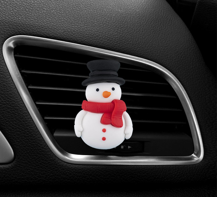 Christmas Tree, Santa Claus Pattern Car-Mounted Air Conditioning Aromatherapy Decorations Gift Santa Claus Elk Bell Car Ventilator Perfume Clip Ornaments