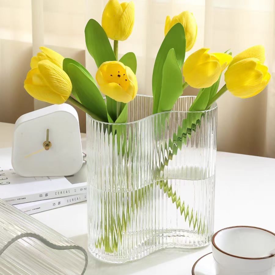 厂家现货透明品质加厚玻璃花瓶 小脚丫花瓶 水培瓶