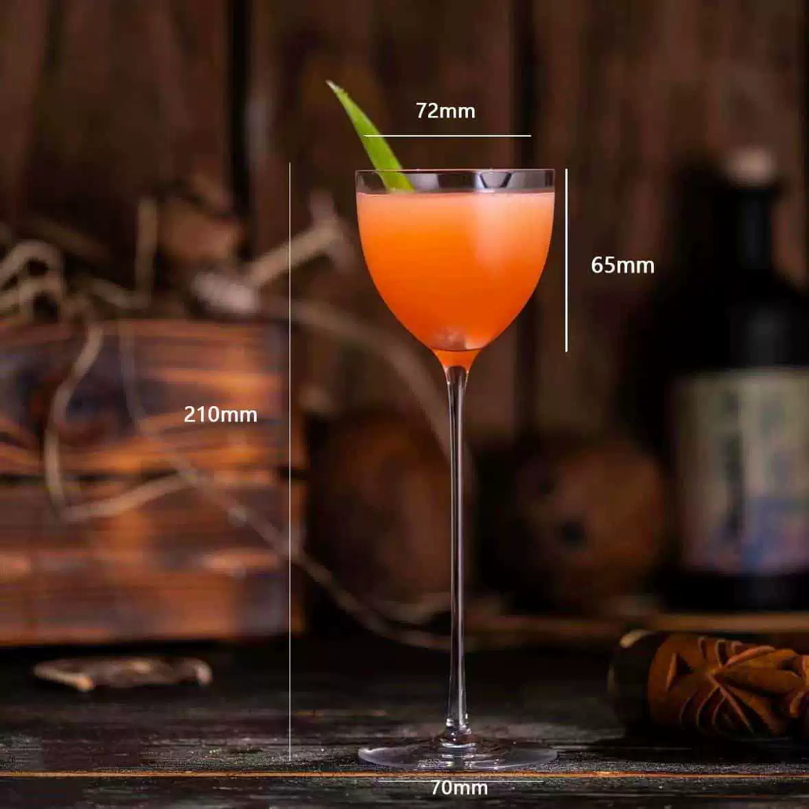 Kimura Super High Foot Nikola Cocktail Cup Super Boutique Creative Wine Cup Champagne Bar Shop Estilo japonés