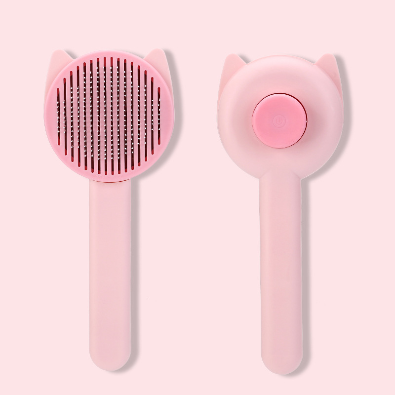 고양이 귀 머리 빗 (핑크)