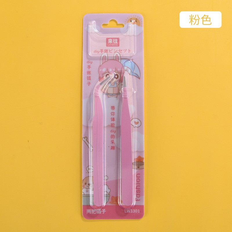 123mm pinzas de pestañas falsas sin pegamento coloridas pinzas de joyería punta herramientas de belleza de pestañas profesionales
